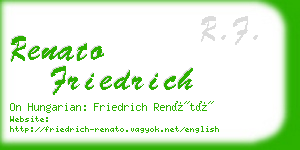 renato friedrich business card